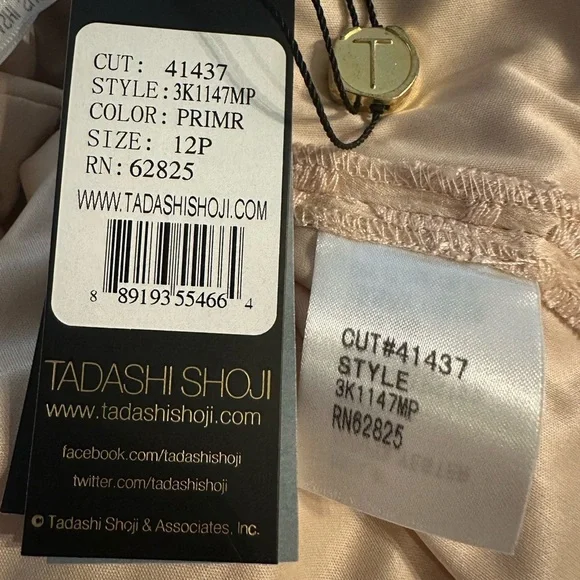 Tadashi Shoji Elegant Lace Dress in Cream petite size 12 - Picture 11 of 12